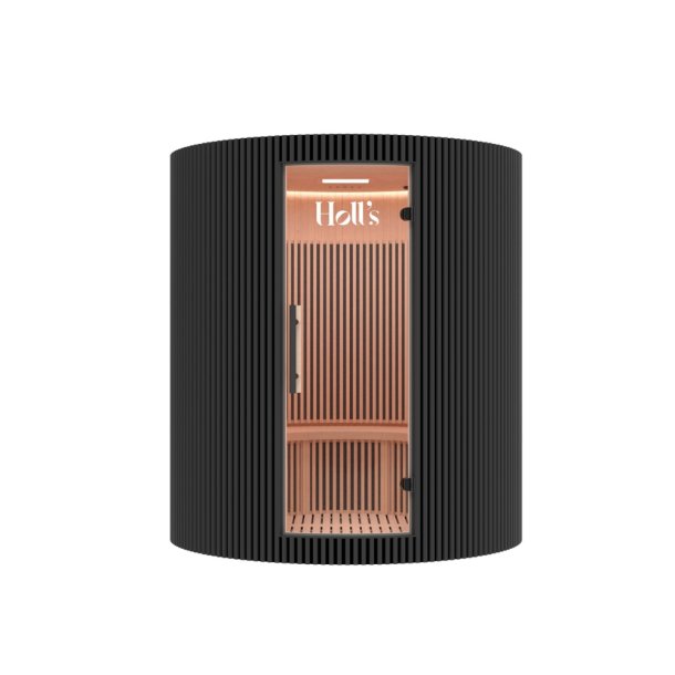 Sauna Moon Infrar&oslash;d Rund 4 pladser Sort Holls